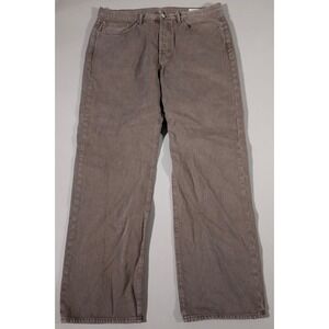AYR The Slacker Pants Mens 36/32 Brownish Green‎ Straight Leg Button Fly Denim